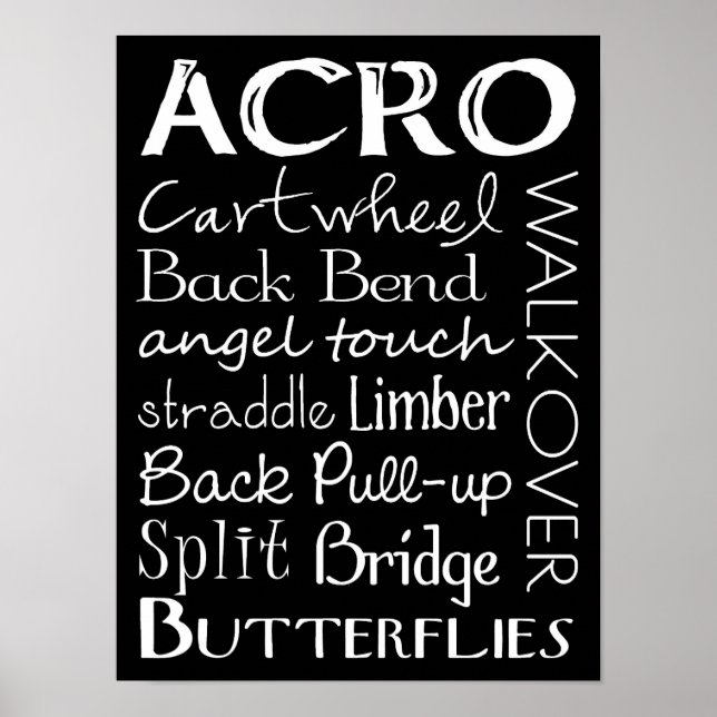 Acro Dance Subway Art Poster (Front)