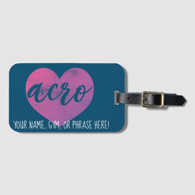 Acro Love Luggage Tag (Front Horizontal)