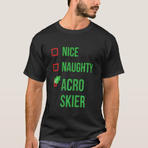 Acro Skier Funny Pajama Christmas T-Shirt