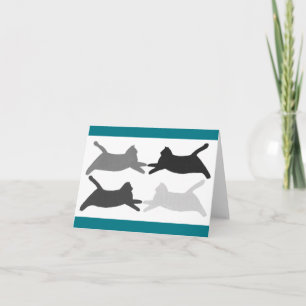 Acrobat Acrobatic Cats Note Cards