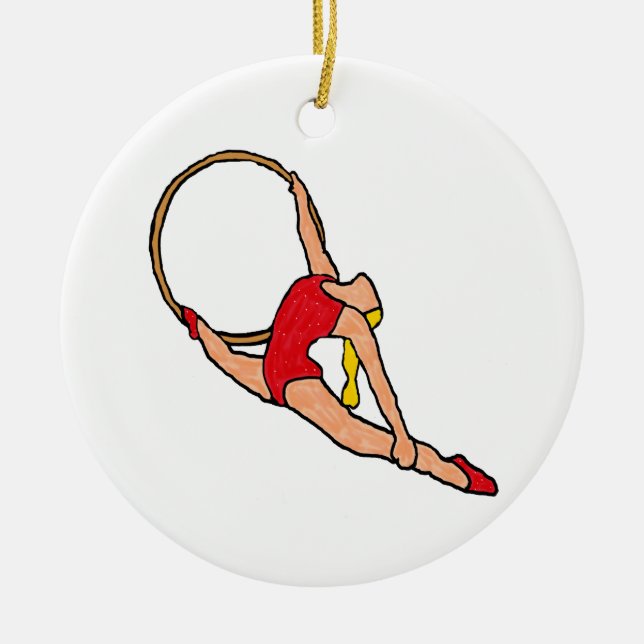 Acrobat Ceramic Tree Decoration (Front)