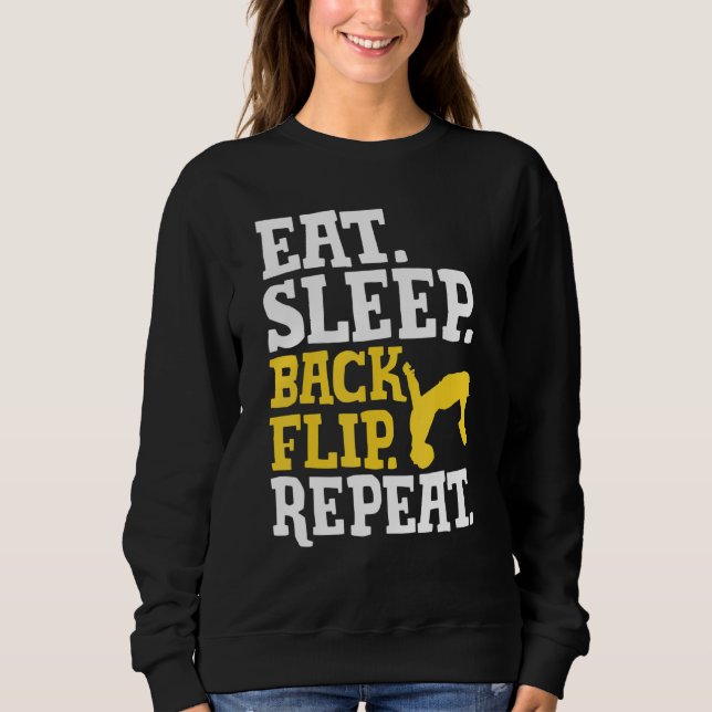 Acrobat Eat Sleep Back Repeat Gymnastic Sweatshirt (Front)