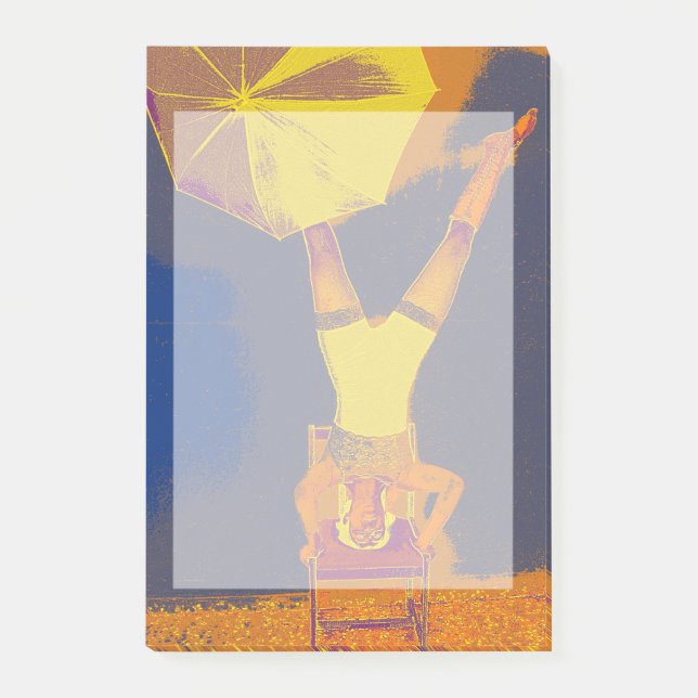 Acrobat headstand Art Photo Post-It Notes (Front)