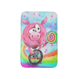 Acrobat Pig Bath Mat