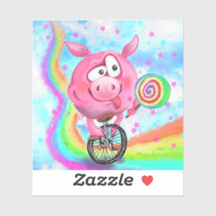 Acrobat Piggy Sticker