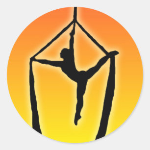Acrobatapillar on Sunset Classic Round Sticker