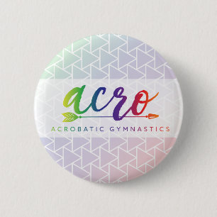 Acrobatic Gymnastics Rainbow Button