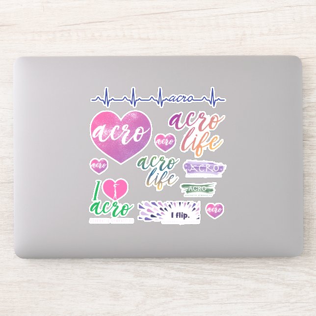 Acrobatic Gymnastics Vinyl Decals (Computer)