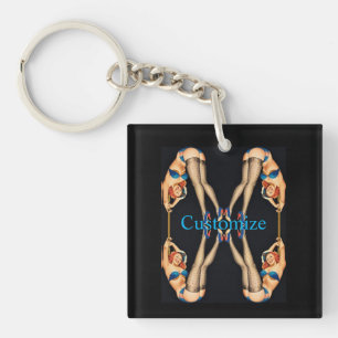 Acrobatic Vintage Pinups Thunder_Cove Key Ring