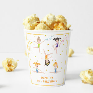 Acrobatics fun birthday kids paper cups