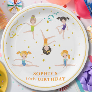 Acrobatics fun birthday kids  paper plate