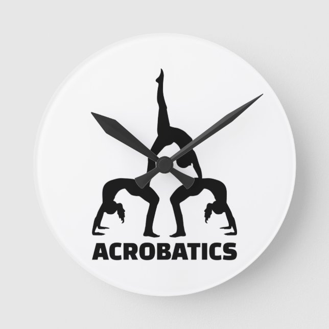 Acrobatics Round Clock (Front)