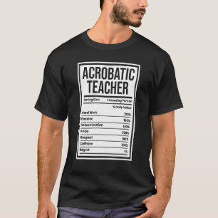 Acrobatics Teacher Serving Size Acrobat Gymnastics T-Shirt