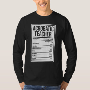 Acrobatics Teacher Serving Size Acrobat Gymnastics T-Shirt