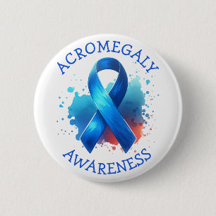 Acromegaly Awareness Ribbon 6 Cm Round Badge