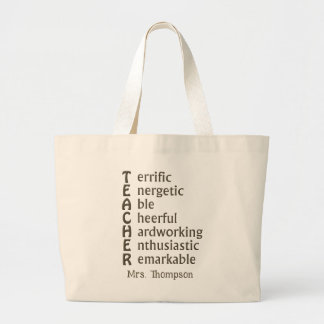 Acronym for Teachers Large Tote Bag
