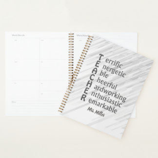 Acronym for Teachers Name Grey Planner