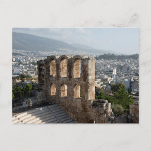 Acropolis Ancient ruins overlooking Athens Postcard