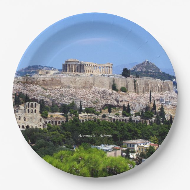 Acropolis – Athens Paper Plate (Front)