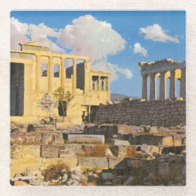 Acropolis Glass Coaster (Front)