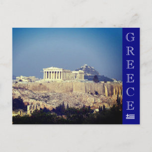 acropolis greece postcard