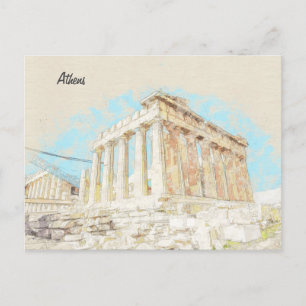 Acropolis Hill in Athens, Greece Postcard