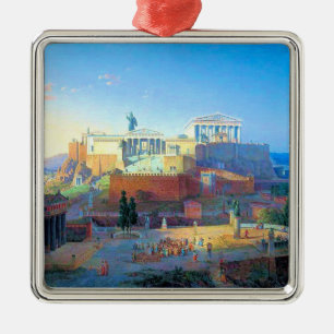 Acropolis in Greece Metal Tree Decoration