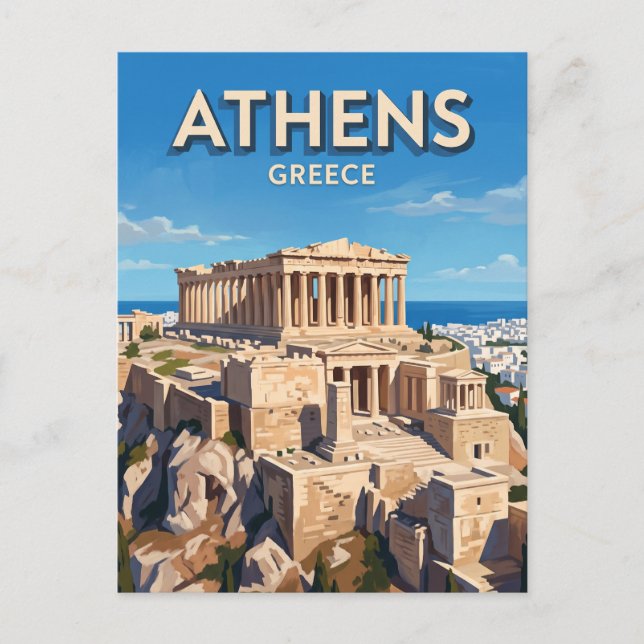 Acropolis of Athens Greece Postcard (Front)