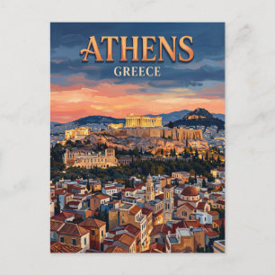 Acropolis of Athens Greece Postcard