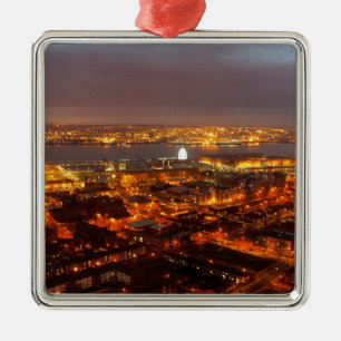 Across Liverpool to the River Mersey & Wirral Metal Tree Decoration