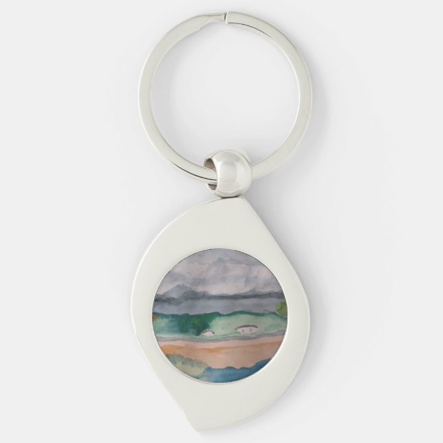 Across the Bay Metal Key Ring (Front)