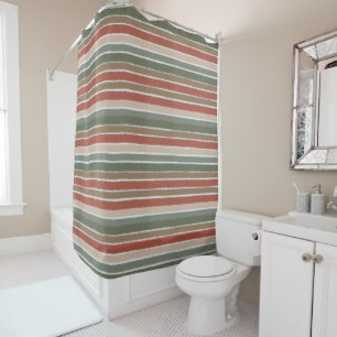 Across The Lines Shower Curtain