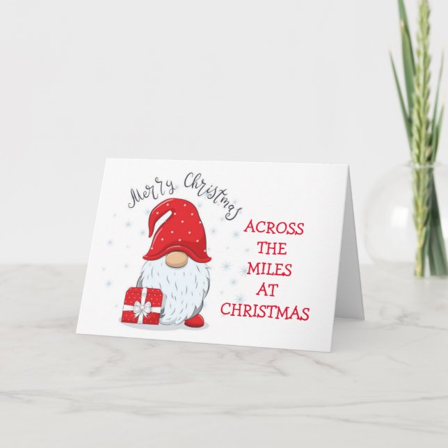 **ACROSS THE MILES** AT CHRISTMAS CARD (Front)