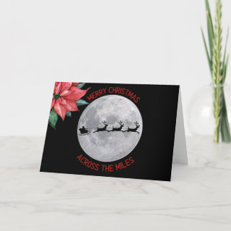 Across the miles Christmas Card - Poinsetta