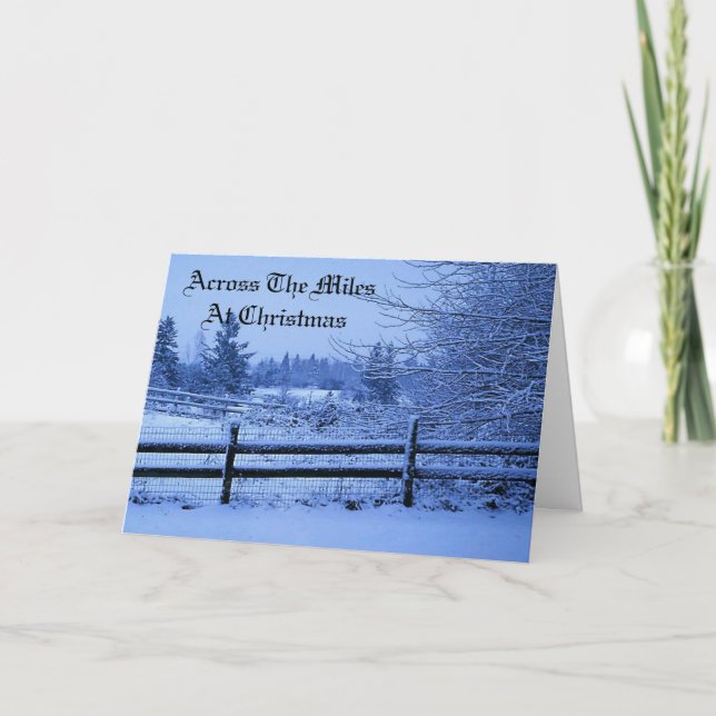 Across The Miles Christmas Holiday Card (Front)