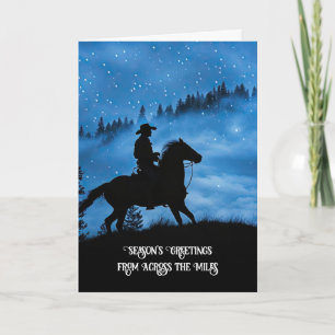 Across the Miles Country Western Cowboy and Horse Card