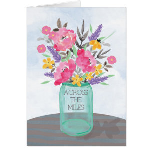 Across The Miles Mother's Day Jar Vase with Flower