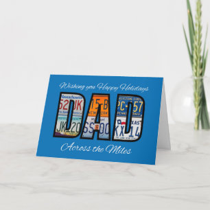 Across the Miles on Father’s Day License Plates Card