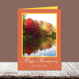 Across the Miles Thanksgiving Wishes Holiday Card