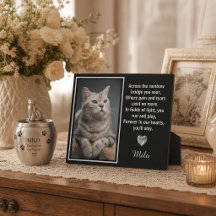 Across The Rainbow Bridge Silver Pet Dog Memorial