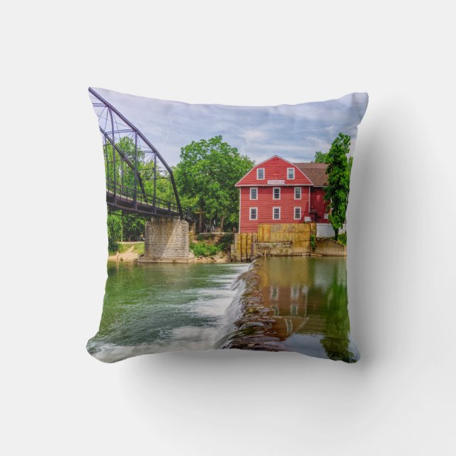 Across War Eagle Creek Waterfall Cushion (Front)