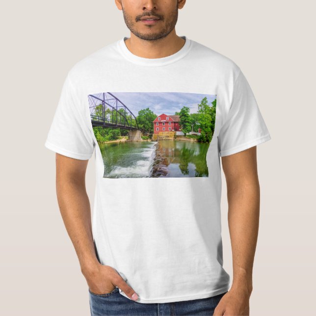 Across War Eagle Creek Waterfall T-Shirt (Front)