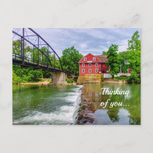 Across War Eagle Creek Waterfall Thinking Of You Postcard