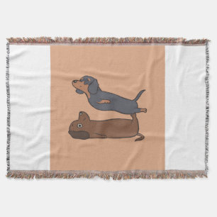 Acroyoga Dachshund Dachshund Lover Gift Throw Blanket