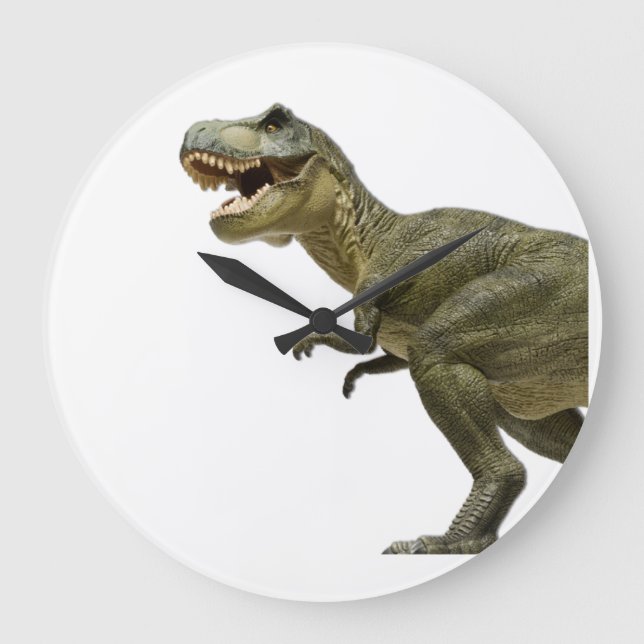 Acryl Wanduhren T-Rex Dinosaurier Kinderzimmer Large Clock (Front)