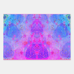 acrylic abstract art in vibrant colours wrapping paper sheet