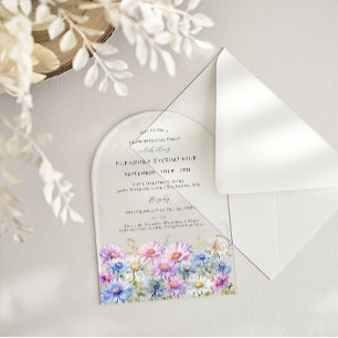 ACRYLIC ARCH 100 Birthday September Birth Flower Invitations
