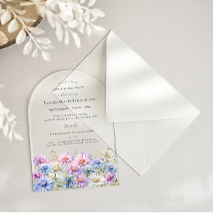 ACRYLIC ARCH 18 Birthday September Birth Flower Invitations