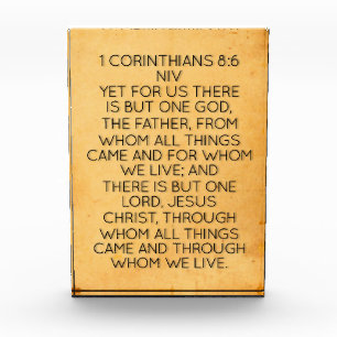 Acrylic Bible Verse Block - 1 Corinthians 8:6