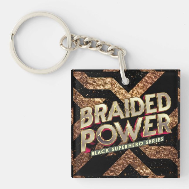 Acrylic Braided Power Keychain (Front)